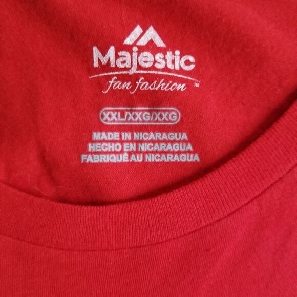 NWT! Womens Majestic MLB Red Washington Nationals Tee XXL - Picture 7 of 7
